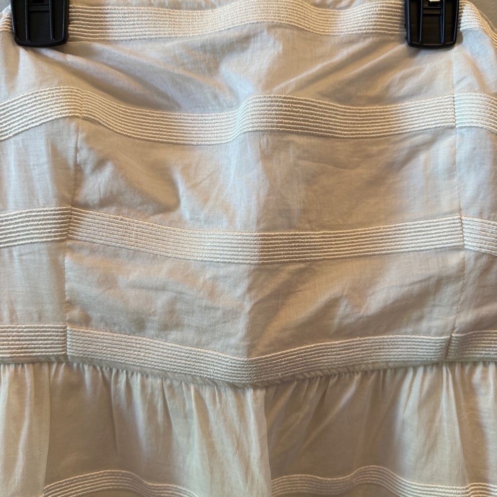 J.Crew Ivory Striped Strapless Textured Dress – Women’s Size 12P - Picture 2 of 5